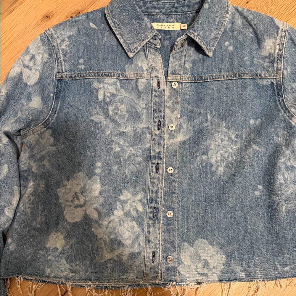 Alice + Olivia Blue Denim Jacket